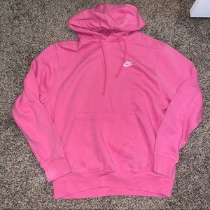 bright pink nike sweatshirt